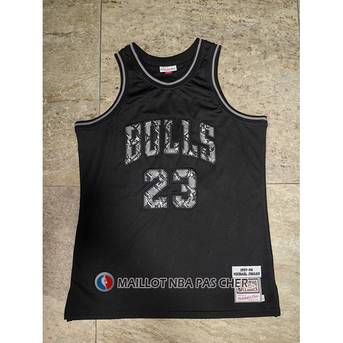 Maillot Chicago Bulls Michael Jordan NO 23 Swingman Mitchell & Ness 1997-98 Noir